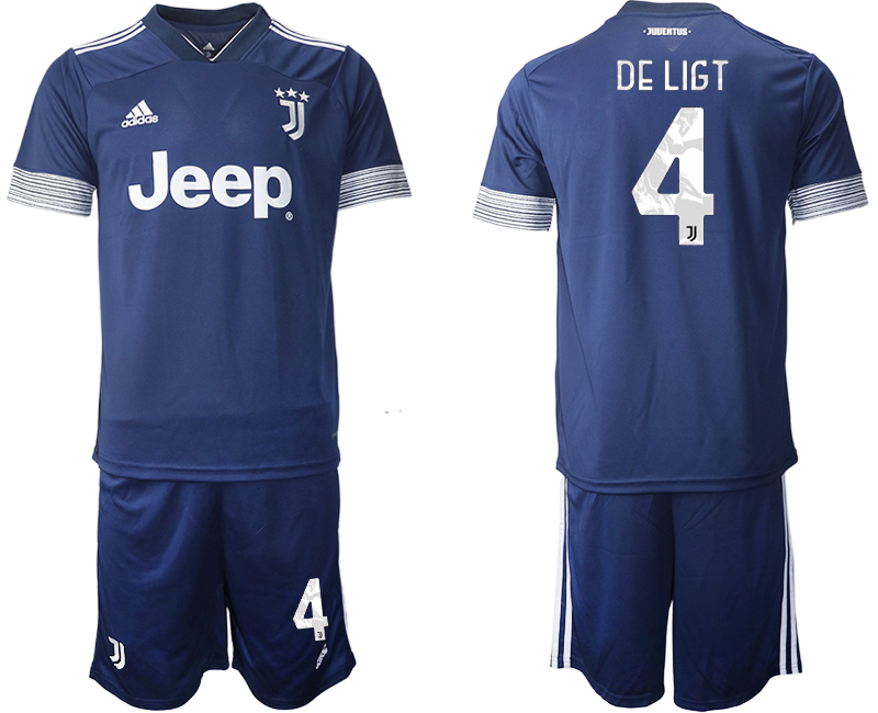 Men 2020-2021 club Juventus away #4 blue Soccer Jerseys->customized soccer jersey->Custom Jersey